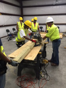 Students in Valencia's basic construction course learn how to use tools and practice what they learn through building projects.