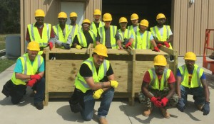 Valencia's construction students built an “entanglement box,” used for the college's fire training facility. The box allows firefighters to practice crawling through tight spaces in in full gear. 