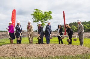 Valencia officials join with students and Osceola County politicians to break ground for the new Poinciana Campus. 