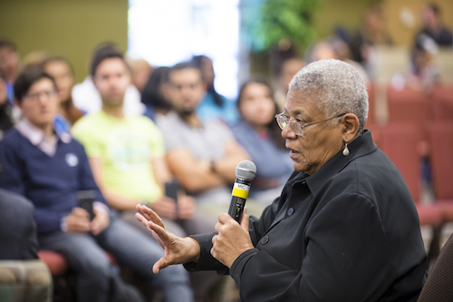 Brown Trickey speaks to student body